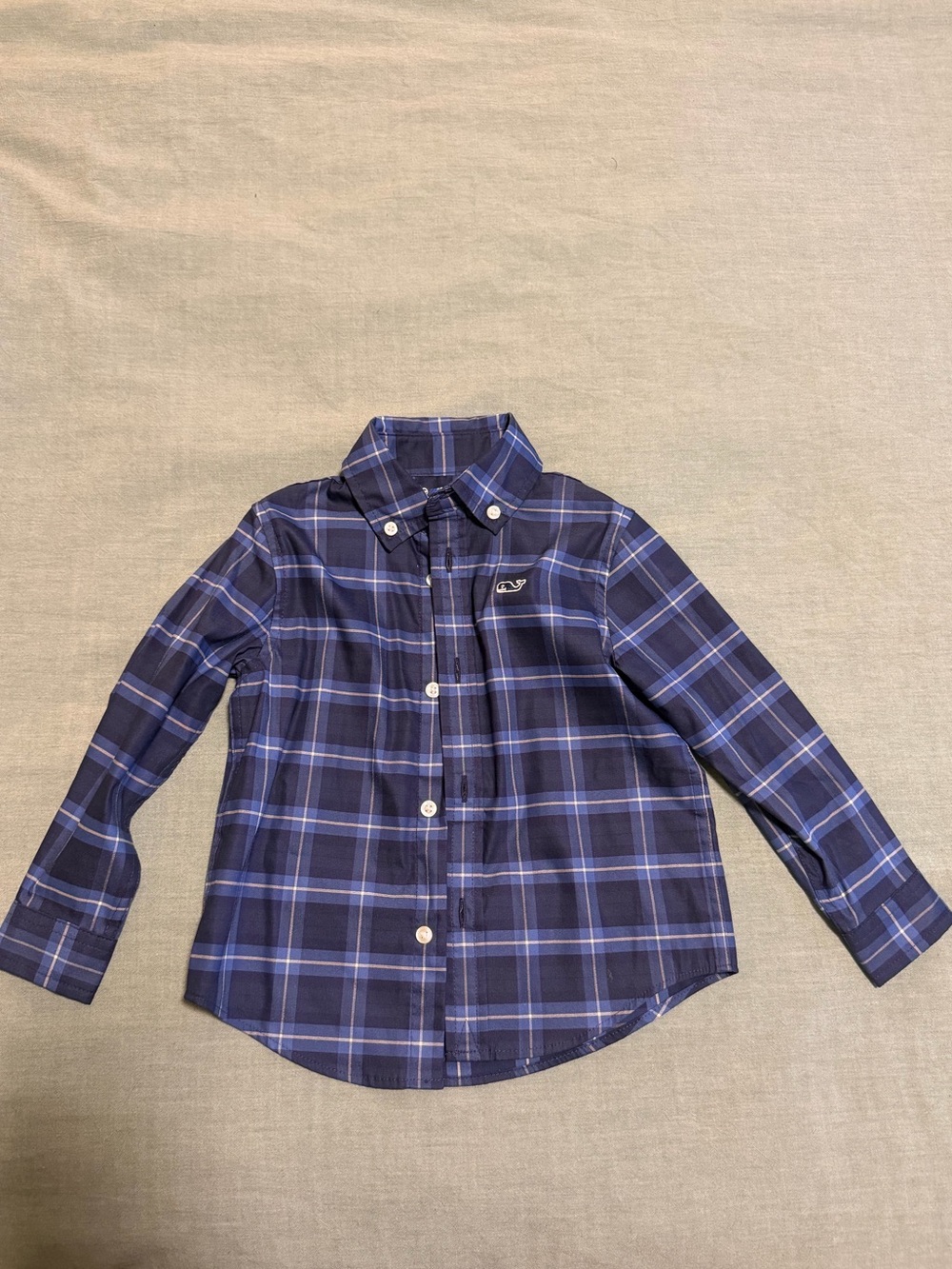 Vineyard Vines Boys Navy Plaid Button-Down Shirt